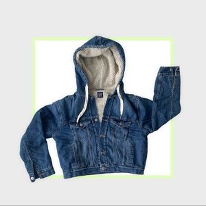 Gap denim and faux shearling trucker jacket